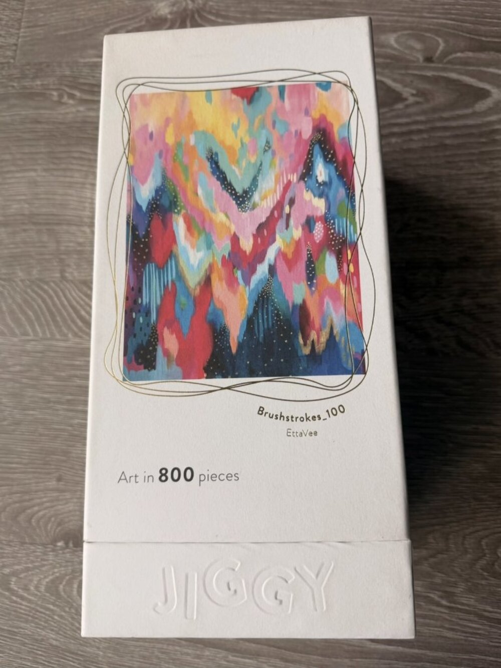 "Brushstroke 100" by artist EttaVee 800 Piece Jiggy Puzzle